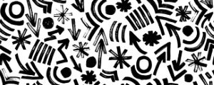 Grunge Seamless Hand Drawn Monochrome Patterns 35xAI