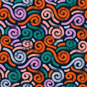 Grunge Seamless Hand Drawn Multicolor Patterns #2, 37xAI