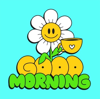 Goodmorning Cartoon Vector Illustrations 26xAI