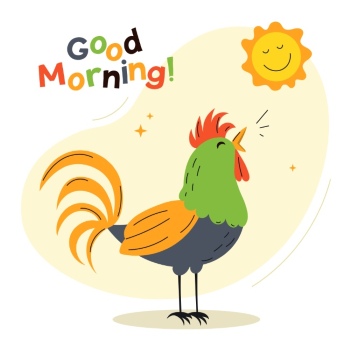 Goodmorning Cartoon Vector Illustrations 26xAI