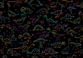 Dinosour Toons Seamless Patterns #2, 30xAI