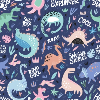 Dinosour Toons Seamless Patterns #2, 30xAI