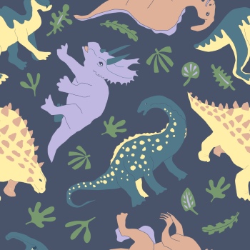 Dinosour Toons Seamless Patterns #2, 30xAI