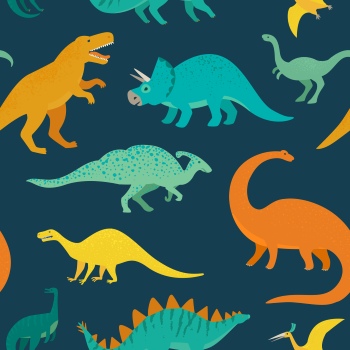 Dinosour Toons Seamless Patterns #2, 30xAI