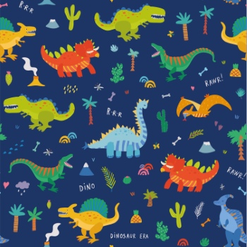 Dinosour Toons Seamless Patterns #2, 30xAI