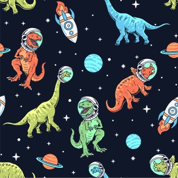 Dinosour Toons Seamless Patterns #2, 30xAI