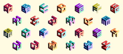 Isometric 3D Vector Alphabets 43xAI
