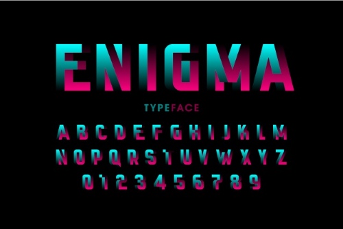 Isometric 3D Vector Alphabets 43xAI