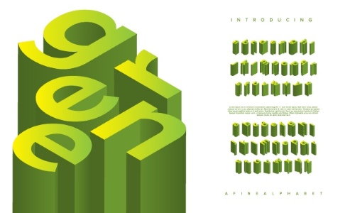 Isometric 3D Vector Alphabets 43xAI