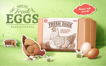 Chicken Egg AD Templates & Design Elements 26xAI