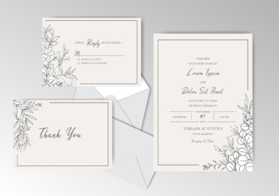 Invitation & Wedding Card Templates #1, 41xAI Invitation & Wedding Card Templates #1, 41xAI