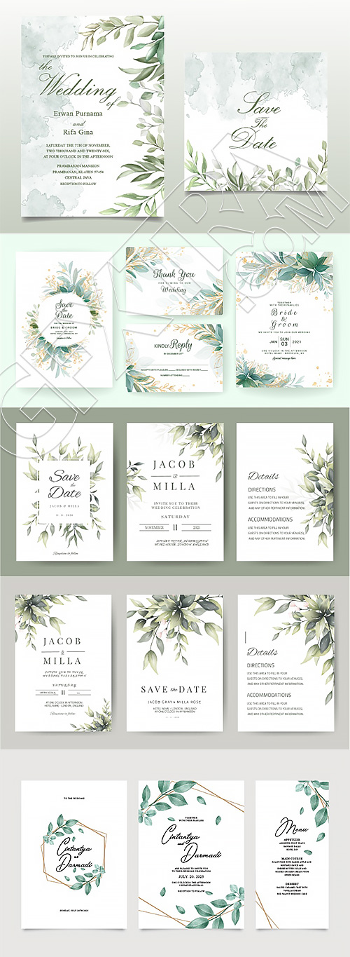 Invitation & Wedding Card Templates #1, 41xAI