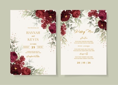 Invitation & Wedding Card Templates #2, 41xAI Invitation & Wedding Card Templates #2, 41xAI