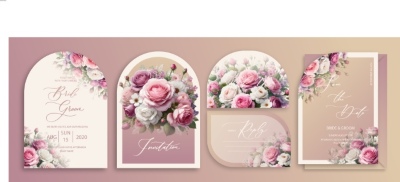 Invitation & Wedding Card Templates #2, 41xAI Invitation & Wedding Card Templates #2, 41xAI