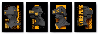 Techno Cyberpunk Style Hoodie & T-Shirt Designs 28xAI