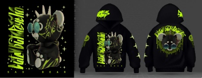 Techno Cyberpunk Style Hoodie & T-Shirt Designs 28xAI
