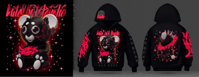 Techno Cyberpunk Style Hoodie & T-Shirt Designs 28xAI