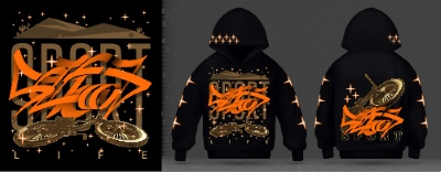 Techno Cyberpunk Style Hoodie & T-Shirt Designs 28xAI