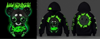 Techno Cyberpunk Style Hoodie & T-Shirt Designs 28xAI