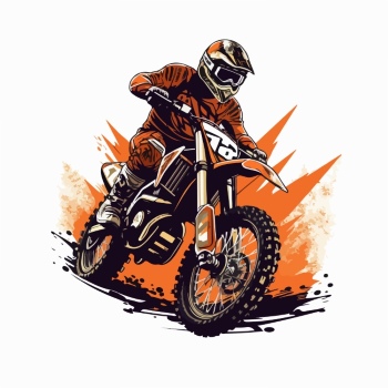 Speedy Motorbike Action Illustrations 19xAI