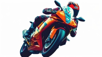 Speedy Motorbike Action Illustrations 19xAI