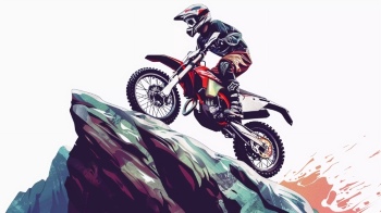 Speedy Motorbike Action Illustrations 19xAI