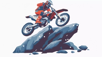 Speedy Motorbike Action Illustrations 19xAI