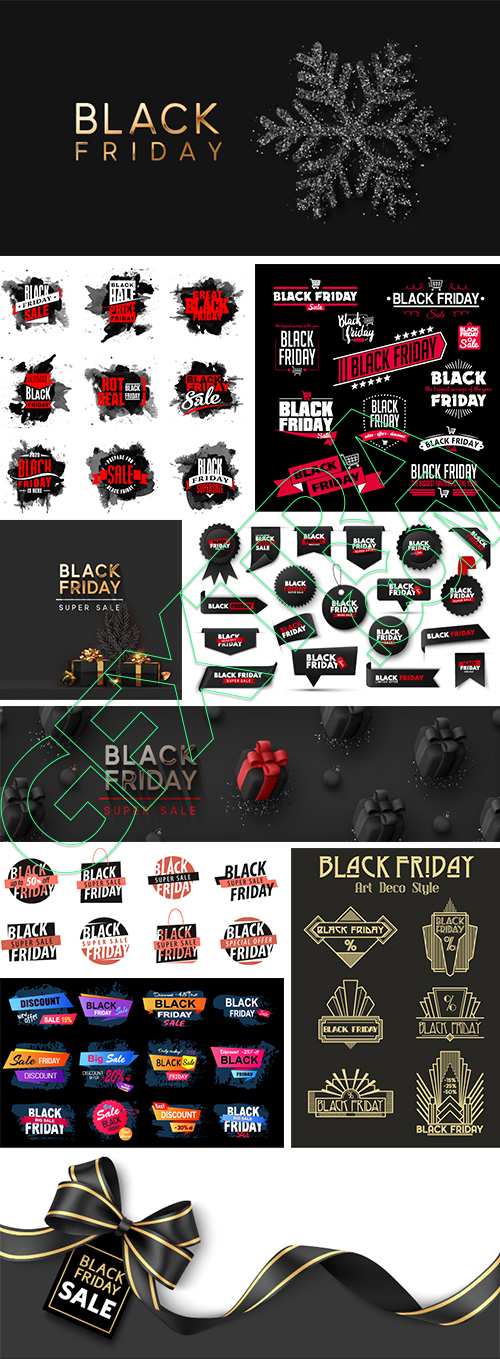 Black Friday Design Elements 25xAI