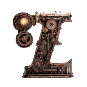 Steampunk Style Letters #1, 26xPNG Steampunk Style Letters #1, 26xPNG