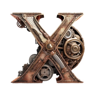 Steampunk Style Letters #1, 26xPNG Steampunk Style Letters #1, 26xPNG