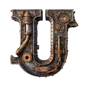 Steampunk Style Letters #1, 26xPNG Steampunk Style Letters #1, 26xPNG