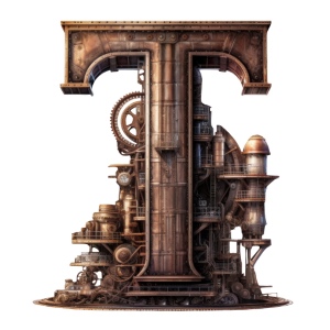 Steampunk Style Letters #1, 26xPNG Steampunk Style Letters #1, 26xPNG