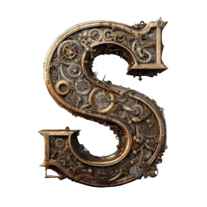 Steampunk Style Letters #1, 26xPNG Steampunk Style Letters #1, 26xPNG