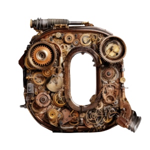 Steampunk Style Letters #1, 26xPNG Steampunk Style Letters #1, 26xPNG