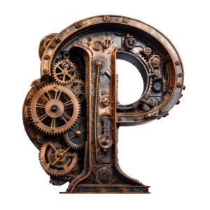 Steampunk Style Letters #1, 26xPNG Steampunk Style Letters #1, 26xPNG