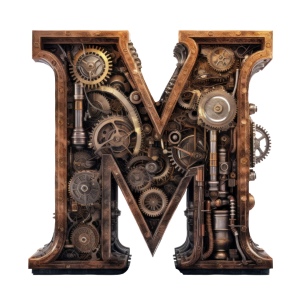 Steampunk Style Letters #1, 26xPNG Steampunk Style Letters #1, 26xPNG