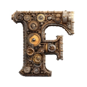 Steampunk Style Letters #1, 26xPNG Steampunk Style Letters #1, 26xPNG