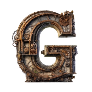 Steampunk Style Letters #1, 26xPNG Steampunk Style Letters #1, 26xPNG