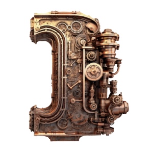 Steampunk Style Letters #1, 26xPNG Steampunk Style Letters #1, 26xPNG