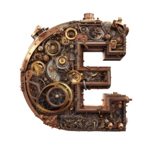 Steampunk Style Letters #1, 26xPNG Steampunk Style Letters #1, 26xPNG