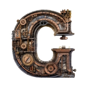 Steampunk Style Letters #1, 26xPNG Steampunk Style Letters #1, 26xPNG