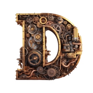 Steampunk Style Letters #1, 26xPNG Steampunk Style Letters #1, 26xPNG