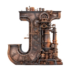 Steampunk Style Letters #1, 26xPNG Steampunk Style Letters #1, 26xPNG