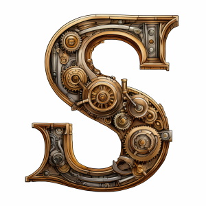 Steampunk Style Letters & Numbers #2, 39xPNG Steampunk Style Letters & Numbers #2, 39xPNG