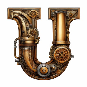 Steampunk Style Letters & Numbers #2, 39xPNG Steampunk Style Letters & Numbers #2, 39xPNG