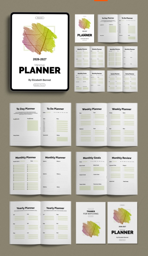 2026 InDesign Calendar Templates 51xINDD
