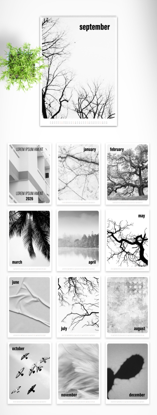 2026 InDesign Calendar Templates 51xINDD