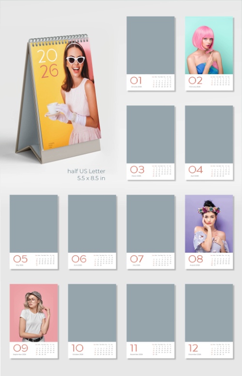 2026 InDesign Calendar Templates 51xINDD