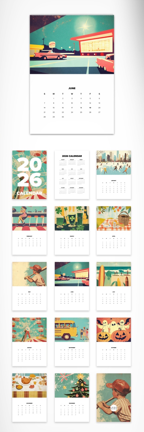 2026 InDesign Calendar Templates 51xINDD