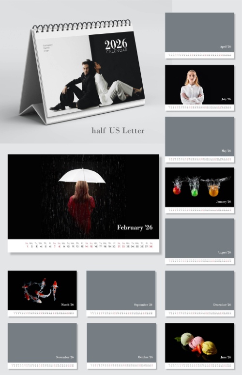2026 InDesign Calendar Templates 51xINDD